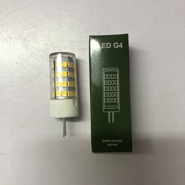 Bóng đèn led G4, điên áp 220V, công suất: 5.0W, ánh sáng vàng, KT(mm): D14 x H47