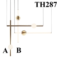 Đèn thả TH287 tích hợp led, treo dọc, KT(mm):