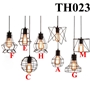 Đèn thả rọ sắt dáng M thân đen, đui E27x1(chưa bóng)_TH023 Kích thước: 180 x 230mm