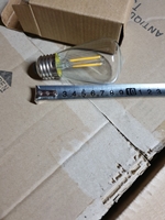 Bóng đèn ST48 led sợi 2W, thủy tinh trắng, đui E27, ánh sáng vàng