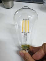 Bóng đèn ST64 led sợi 4W, thủy tinh trắng, đui E27, ánh sáng vàng
