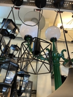 Đèn thả rọ sắt dáng K thân đen, đui E27x1(chưa bóng)_TH023 Kích thước: 180 x 230mm