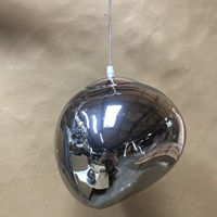 Đèn thả thủy tinh đơn TH343, màu khói hình viên đá, E27x01, KT(mm): D200