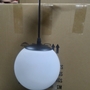 Đèn thả thủy tinh TH139_01, chao thủy tinh đục D200mm, dây đui đế đen, E27*01 (chưa gồm bóng đèn)