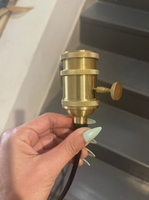 Bộ dây đui đế mạ đồng (gồm đế+ dây+đui+chụp sắt mạ đồng)