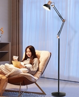 Đèn sàn gấp SAH012 thân đen chụp màu đồng đỏ, E27 x 01