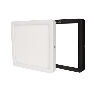 Đèn led ôp trần vuông Kingled Moonstone, công suất 18W, vỏ đen, sáng vàng
