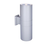 Đèn tường màu ghi, 2 đầu chiếu sáng, công suất: 10W x 02