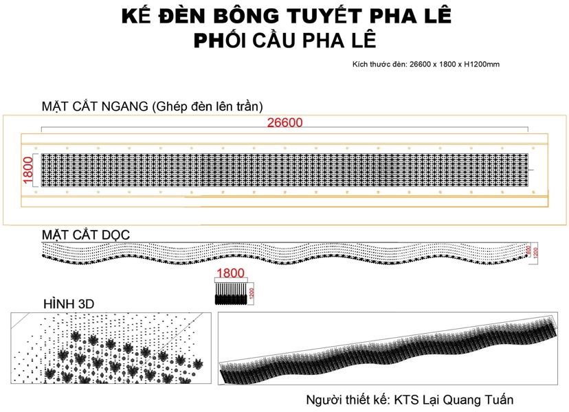 Bộ đèn thông tầng pha lê TH549 gồm 704 đèn thân mạ bạc tích hợp led 1 màu sáng trắng phối 3226 dây pha lê hạt, mâm chữ nhật inox gương trắng, KT(mm): 26600*1800*1200