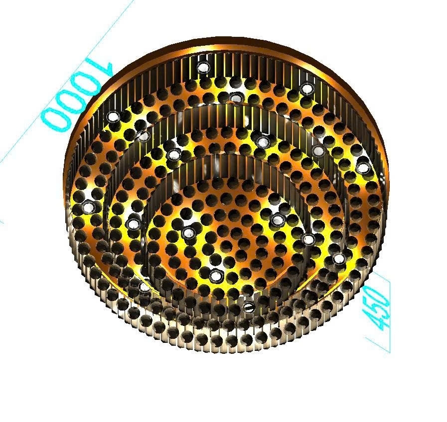 Đèn chùm pha lê thả 3 tầng PL024 gồm mâm inox 304 tròn gương trắng, 278 hạt D40 Asfour, thanh pha lê dài 150mm, đèn 3 màu dimmer, có điều khiển xa, KT(mm): V1000xH450