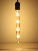 Bóng đèn T300  led sợi 8W, thủy tinh trắng, đui E27, ánh sáng vàng