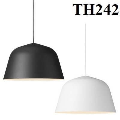 Thả đơn chao tròn đen, E27x01, mã TH242, KT (mm): D250