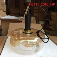 Đèn thả thủy tinh hổ phách kiểu C đèn thả TH543, E27 x 1, KT(mm): D300 x H150