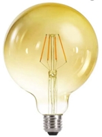 Bóng đèn G125 led sợi 4W, thủy tinh vàng, đui E27, ánh sáng vàng