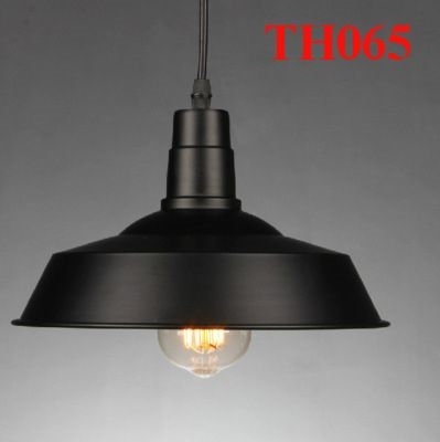 Thả đơn chao kín đen, E27x01, mã TH065,1, KT (mm): D260