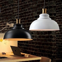 Thả đơn chao hở cổ trắng, chụp sắt mạ đồng, E27x01, mã TH066,2, KT (mm): D280