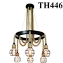 Đèn thả dây thừng TH446 , E27 x 06, kích thước(mm) : D600