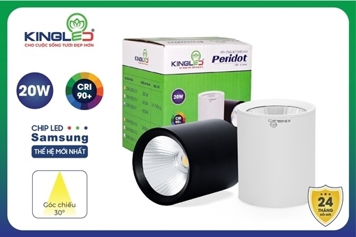 ĐÈN ỐNG BƠ CHIẾU RỌI PERIDOT 20W OBR-20SS-D110, CÔNG SUẤT 20W, VỎ ĐEN, SÁNG TRUNG TÍNH