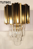 Đèn tường phale TUT601, thép mạ đồng, E14x 2, KT(mm): 250 x 350