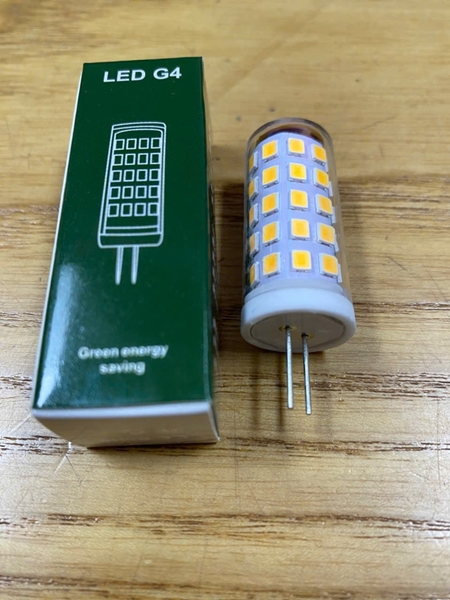 Bóng đèn led G4, 110V, 3W bọc nhựa, ánh sáng vàng