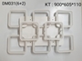 Đèn led mâm DM031.A/6+2, 8 cánh, tán quang thường, 3 chế độ ánh sáng và điều khiển xa , cánh trắng ,KT(mm): 900x605x110