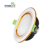 Đèn downlight Kingled DDL_10SS_T120_PV_T, mặt phẳng viền vàng, công suất 10W, ánh sáng trắng