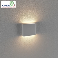 Đèn tường ngoài trời Kingled LWA8011_S_WH, vỏ trắng, ánh sáng vàng, IP65, công suất 8W, KT(mm): 110 x 28 x 90