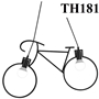 Đèn thả hình xe đạp thân đen, đui E27x2(chưa bóng)_TH181 Kích thước: 680x420mm