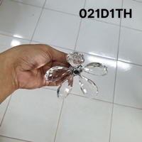 Đèn thả đơn TH021D.1 bông hoa 5 cánh thủy tinh trắng, bộ đế ti điều chỉnh, dây điện dài 2m,  KT(mm): D97 (chưa bao gồm bóng)