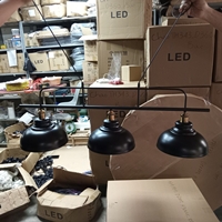 Đèn thả  khung 3 bóng thân đen chao đèn TH199, đui E27x3(chưa bóng)_TH113 Kích thước: 1100x330mm, dây điều chỉnh