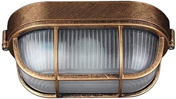 Đèn tường HD084_TU, chất liệu: kim loại sơn giả đồng + chao thủy tinh, IP065, đui đèn: E27x 01 đui, KT(mm): 230 x 140 x 100