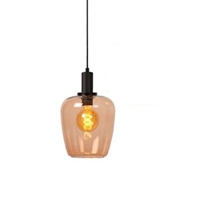 Đèn thả thủy tinh hổ phách kiểu A đèn thả TH543, E27 x 1, KT(mm): D220 x H200