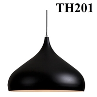 Thả đơn chao giọt nước đen lòng trắng, E27x01, mã TH201, KT (mm): D320