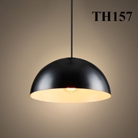 Thả đơn mũ cối 1 lớp đen lòng đen, E27x01, mã TH157,1, KT (mm): D300