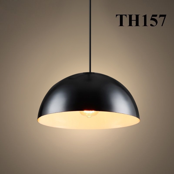 Thả đơn mũ cối 1 lớp đen lòng đen, E27x01, mã TH157,1, KT (mm): D300