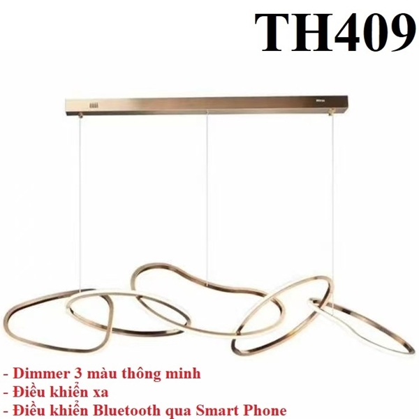 Đèn thả 4 vòng tích hợp led TH409. Kích thước: 1000x500mm