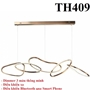 Đèn thả 4 vòng tích hợp led TH409. Kích thước: 1000x500mm