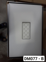 Đèn led mâm DM077B, led 3 màu có dim và điều khiển xa, KT(mm): 970x650x100