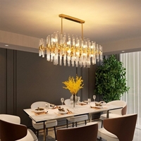 Đèn chùm hình chữ nhật TH340, đui E14*24, 56 thanh phale D20mm ( L275=24, L455=24, L650=8), KT(mm): 800x350