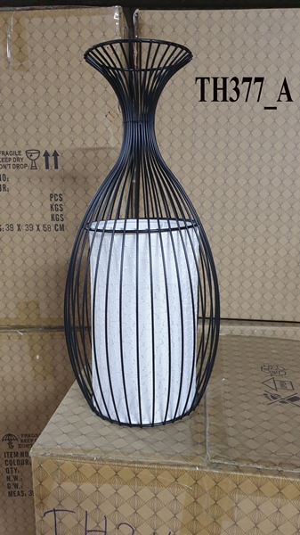 Đèn thả rọ sắt thân đen, đui E27x1(chưa bóng)_TH377A Kích thước: 300x370mm