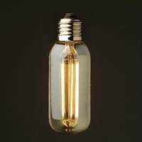 Bóng đèn T45  led sợi 4W, thủy tinh vàng, đui E27, ánh sáng vàng