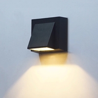 Đèn tường RA-12-1-BK, công suất 5W, vỏ đen ánh sáng vàng, chip led Brridgelux, KT(mm): 80*80*65