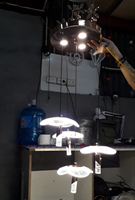 Đèn thả TH328.08, bộ 4 đèn đế tròn vàng