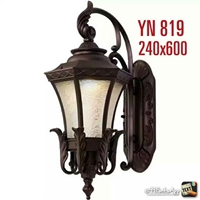 Đèn tường HD067, chất liệu sắt sơn tĩnh điện và thủy tinh, E27x01, KT(mm): D240x600