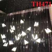 Đèn chùm thả TH471, 18 bóng cánh bướm có tích hợp led, KT(mm): 1000 x 200 x 800, mâm vàng