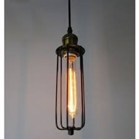 Đèn thả rọ sắt thân đen, đui đồng E27x1(chưa bóng)_TH003 Kích thước: 95x300mm