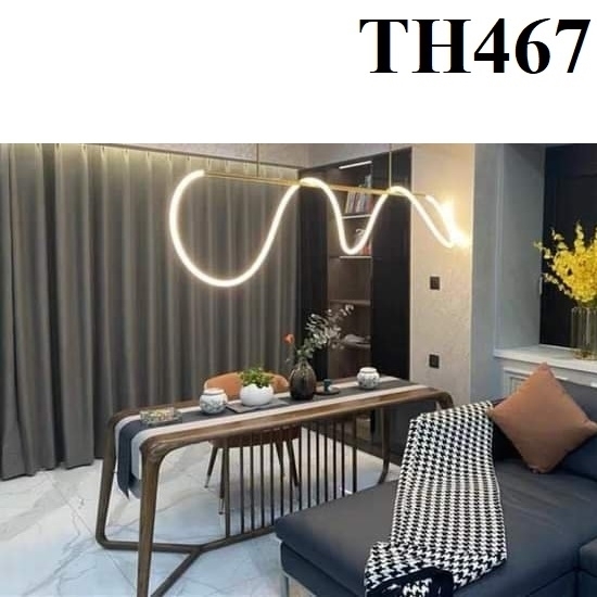 Đèn thả ống xoắn tích hợp Led thân mạ đồng_TH467 Kích thước: 1700mm