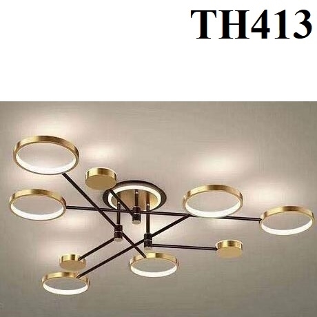 Đèn chùm áp trần Led mâm 9 cánh TH413 tích hợp led 3 màu _230W , dimmer, có điều khiển KT(mm) : 800 x 500