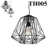 Đèn thả rọ sắt thân đen, đui E27x1(chưa bóng)_TH005 Kích thước: 300mm