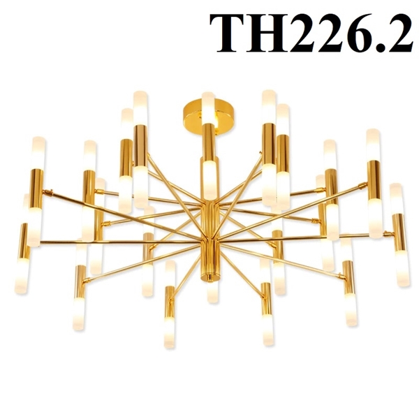 Đèn chùm thả hợp kim vàng 40 bóng TH226 , G4 x 40 , KT(mm) : 1000 x 650